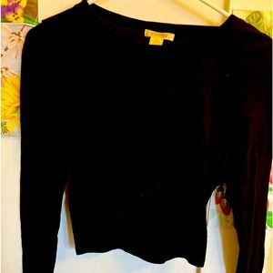 Bozzolo black crop Longsleeve t shirt Size Small